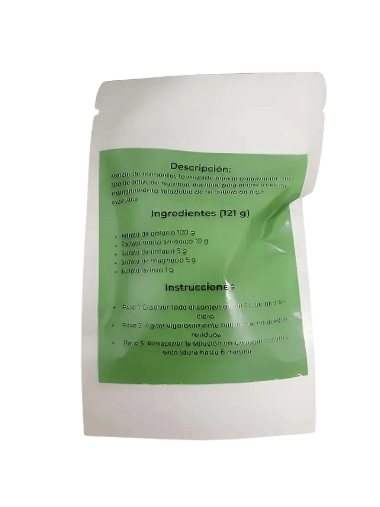 Recarga de Nutrientes para Cultivo de Espirulina | 100 Litros – Sales y Minerales Esenciales