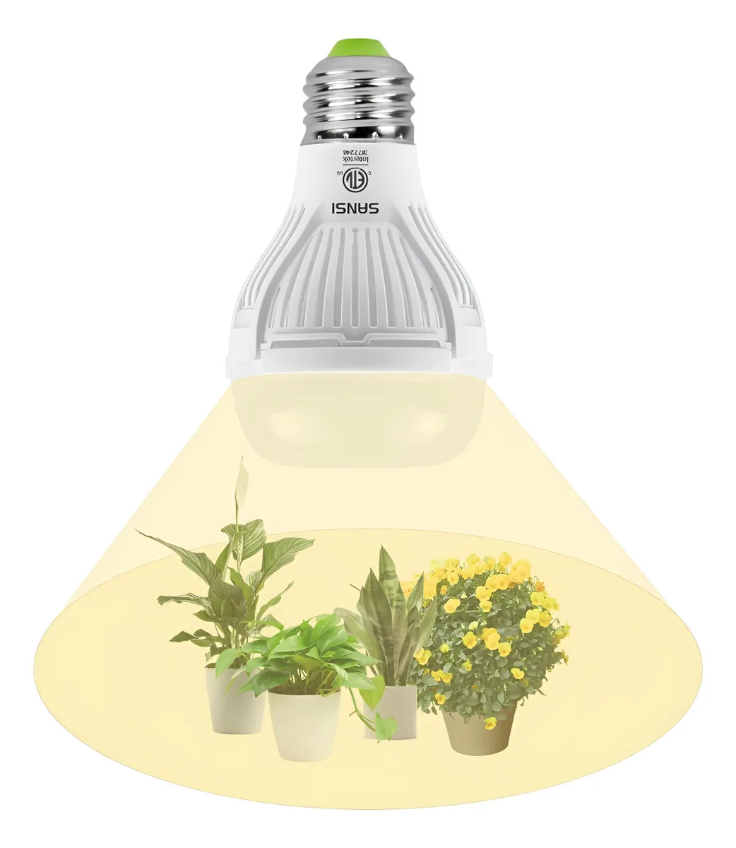 Foco Luz Led Sansi 10w Espectro Completo Para Plantas