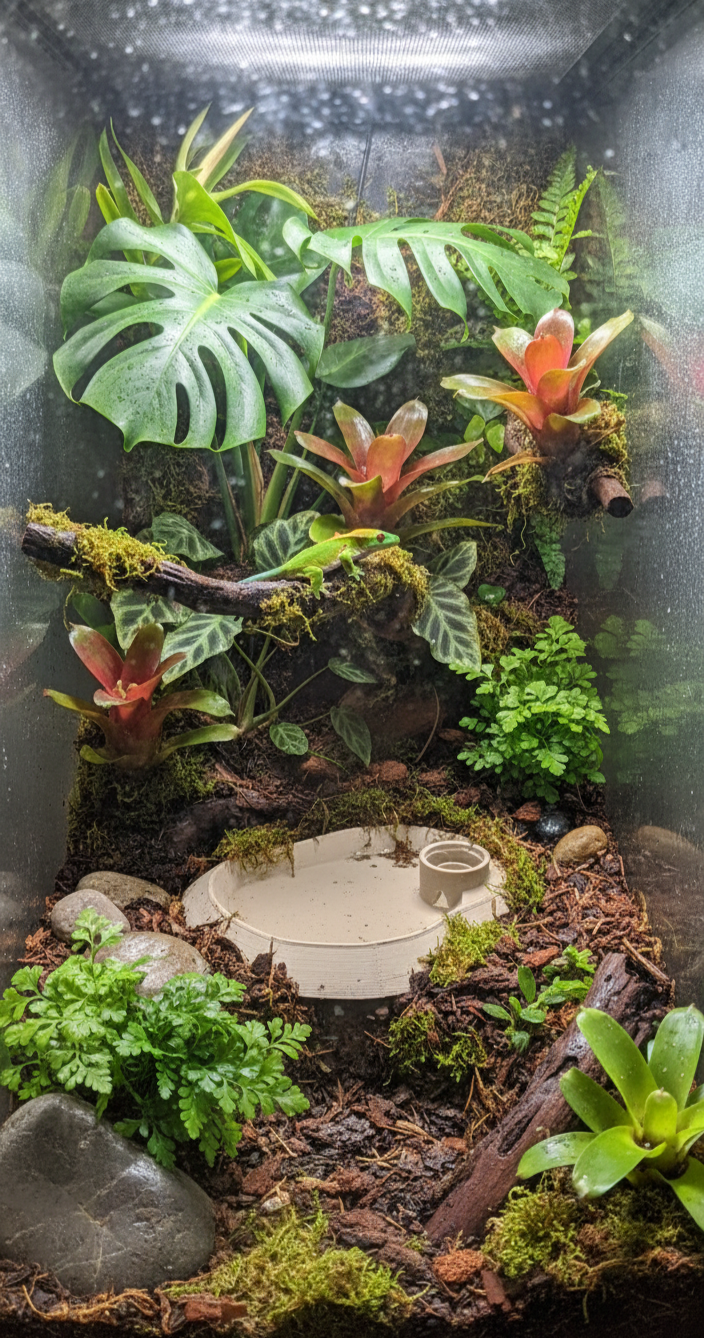 Dispensador de Agua para Reptiles Compatible con Botellas Reciclables — Sistema de Hidratación Duradero para Terrarios | Grichos