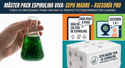 Máster Pack Espirulina Viva: Cepa Madre Premium + Asesoría de Cultivo Inicia tu Superfood