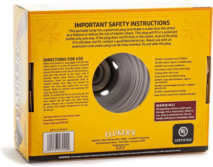 Lámpara de Calor para Terrario Reptiles 75 W – Domo con Clip y Switch